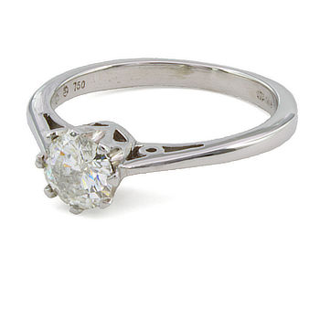 18ct white gold Diamond 55pt Ring size I½